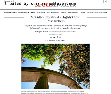 McGill celebrates its Highly Cited Researchers