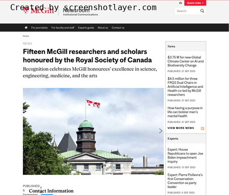 Fifteen McGill researchers and scholars honoured by the Royal Society of Canada